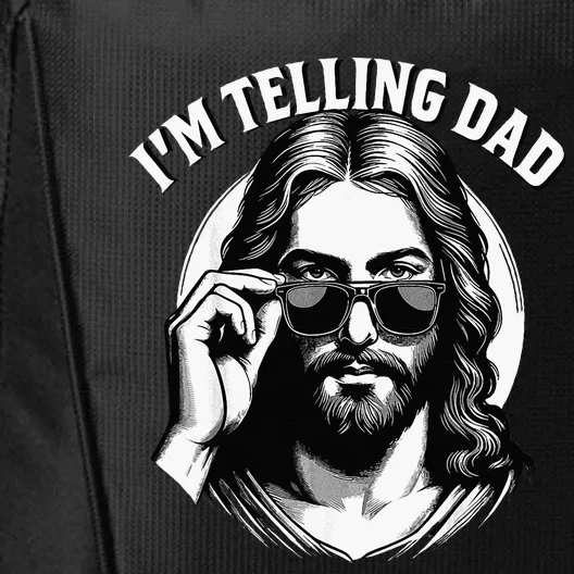 IM Telling Dad Funny Religious Christian Jesus Meme City Backpack