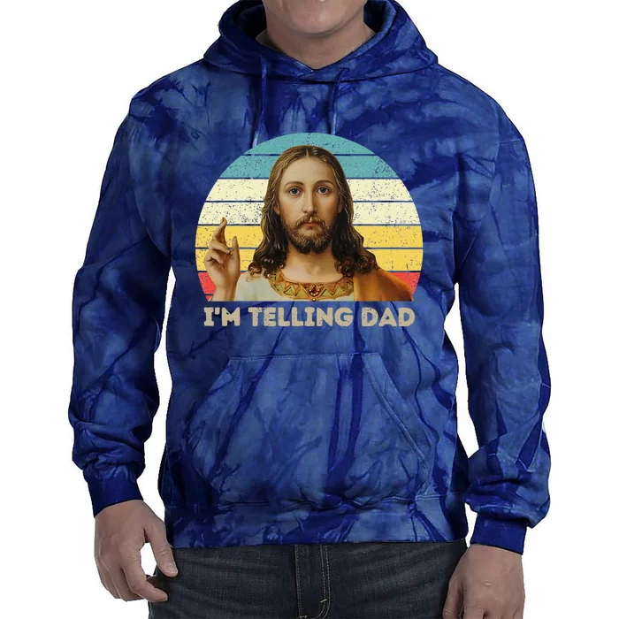 Im Telling Dad Funny Religious Christian Jesus Meme Tie Dye Hoodie