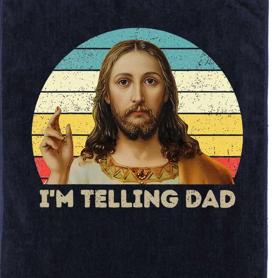 Im Telling Dad Funny Religious Christian Jesus Meme Platinum Collection Golf Towel