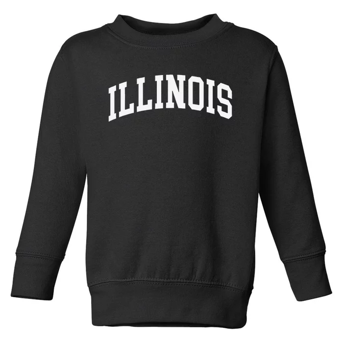 Illinois Throwback Design Classic Toddler Sweatshirt