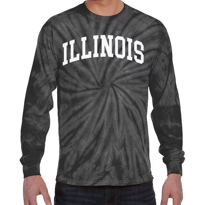 Illinois Throwback Design Classic Tie-Dye Long Sleeve Shirt