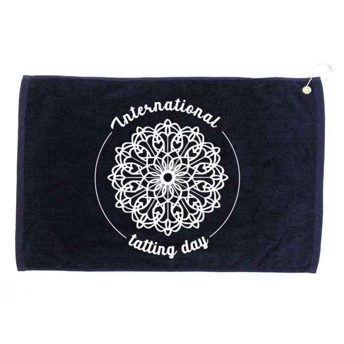 International Tatting Day Lace Textile Art Craft Diy Gift Grommeted Golf Towel