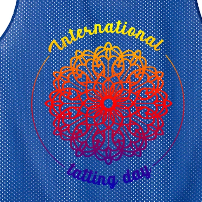 International Tatting Day Lace Textile Art Craft Diy Meaningful Gift Mesh Reversible Basketball Jersey Tank