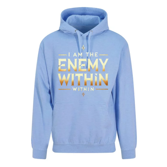 I´M The Enemy Within Bold Motivational Statement Unisex Surf Hoodie