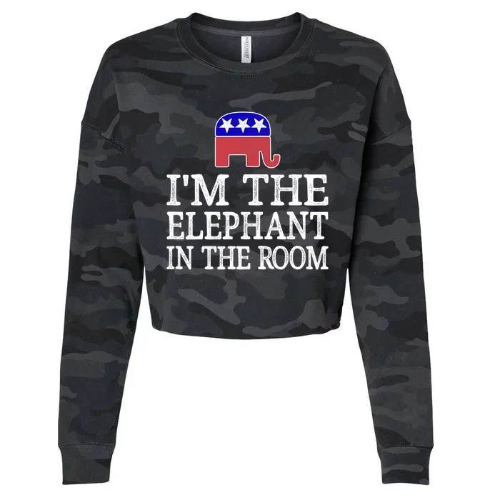 I'm The Elephant In The Room Republican Conservative Cropped Pullover Crew