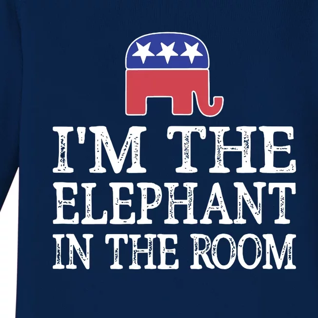 Im The Elephant In The Room Republican Conservative Baby Long Sleeve Bodysuit