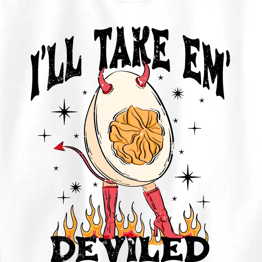 ILl Take Em Deviled Funny Thanksgiving Deviled Eggs Kids Sweatshirt