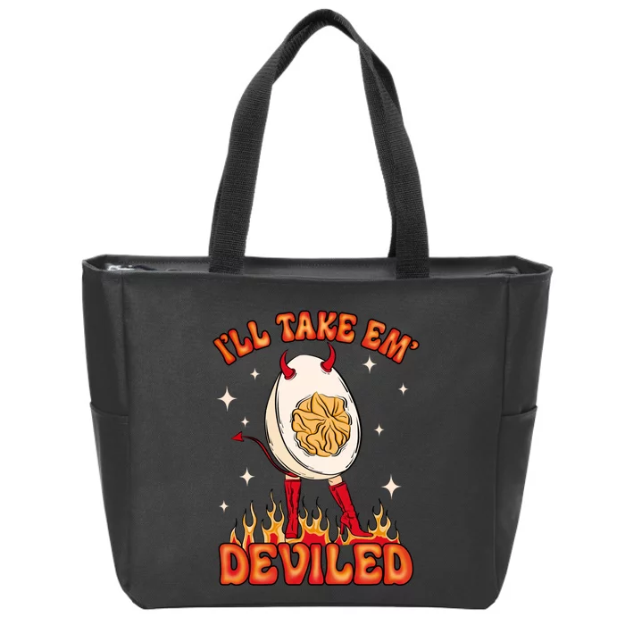 ILl Take Em Deviled Egg Funny Thanksgiving Zip Tote Bag