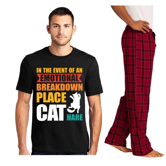 In The Event Of An Emotional Breakdown Place Cat Hare Gift Pajama Set