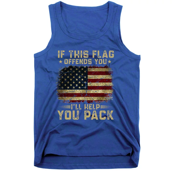 If This Flag Offends You ILl Help You Pack American Flag Tank Top