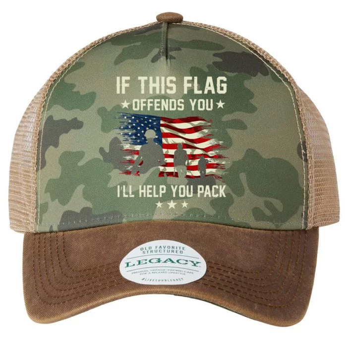 If This Flag Offends You ILl Help You Pack Army Veteran Legacy Tie Dye Trucker Hat