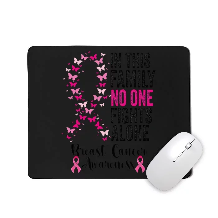 In This Family No One Fight Alone Breast Cancer Awareness Mousepad