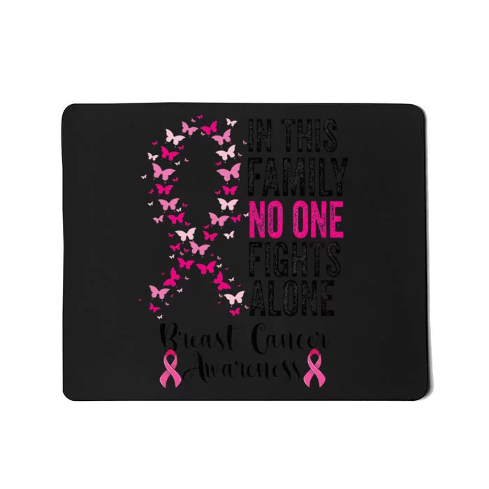 In This Family No One Fight Alone Breast Cancer Awareness Mousepad