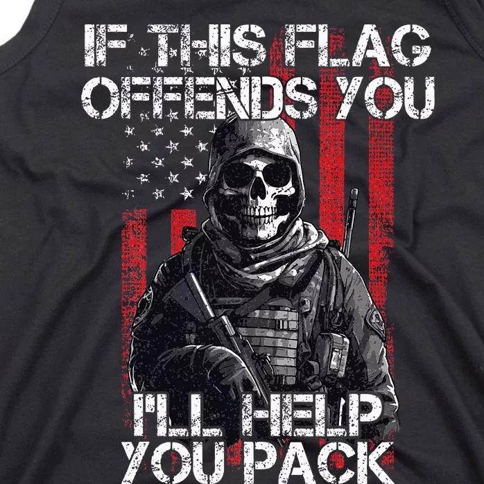 If This Flag Offends You 4th Of July Us Flag Usa Patriotic Tank Top