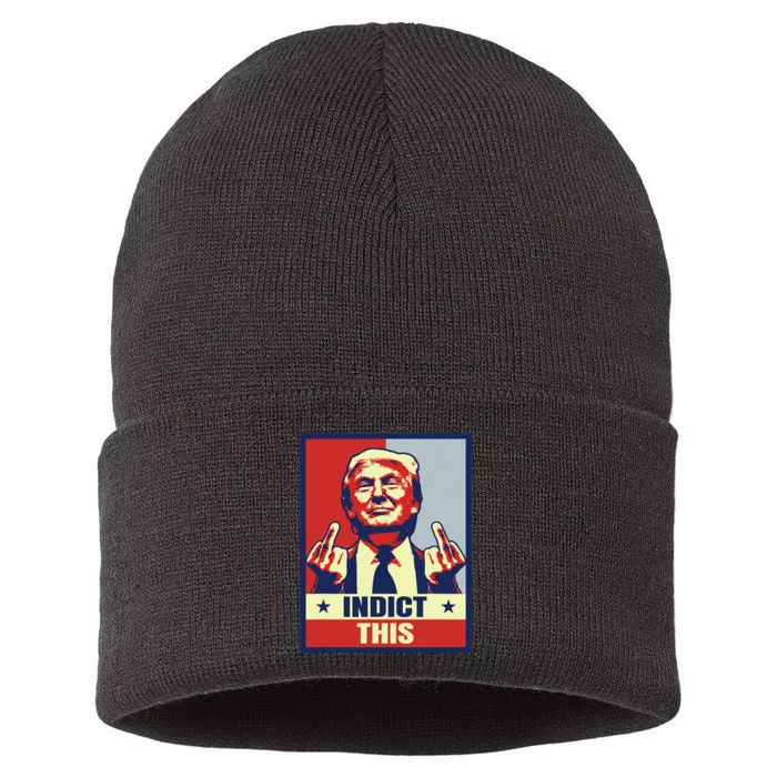 Indict This Funny Trump 2024 Sustainable Knit Beanie