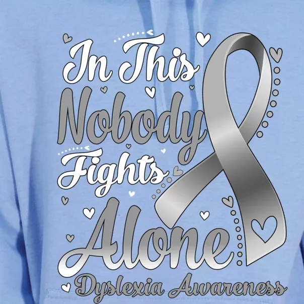 In This Family Nobody Fight Alone Dyslexia Awareness Gift Unisex Surf Hoodie