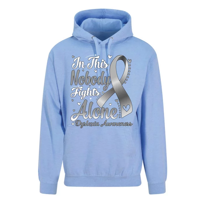 In This Family Nobody Fight Alone Dyslexia Awareness Gift Unisex Surf Hoodie