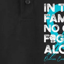 In This Family No One Fight Alone Ovarian Cancer Warrior Dry Zone Grid Performance Polo