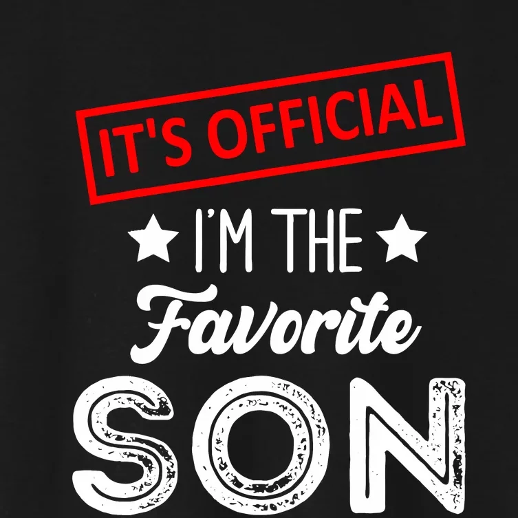 IM The Favorite Son Birthday Boy Women's Crop Top Tee