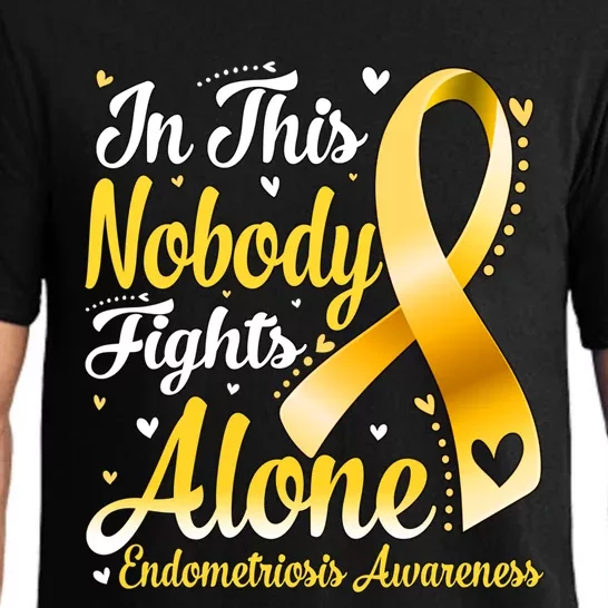 In This Family Nobody Fight Alone Endometriosis Awareness Great Gift Pajama Set