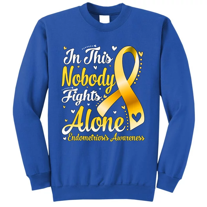 In This Family Nobody Fight Alone Endometriosis Awareness Great Gift Sweatshirt