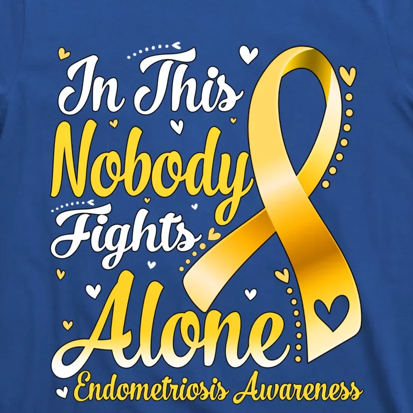 In This Family Nobody Fight Alone Endometriosis Awareness Great Gift T-Shirt