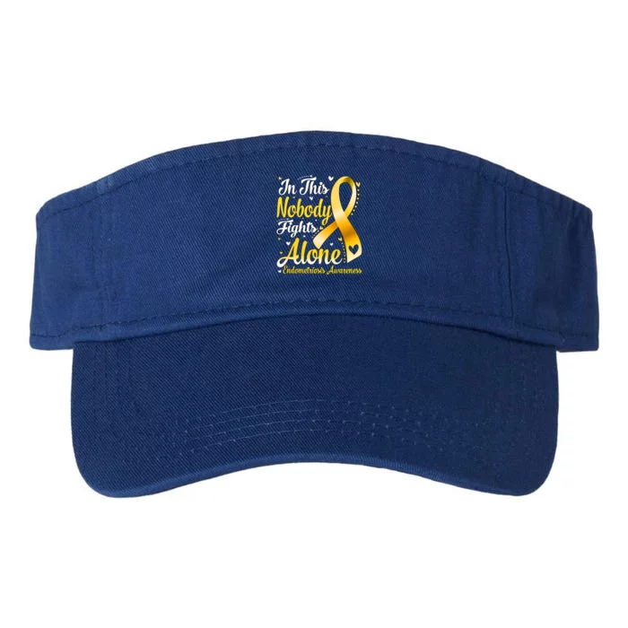 In This Family Nobody Fight Alone Endometriosis Awareness Great Gift Valucap Bio-Washed Visor