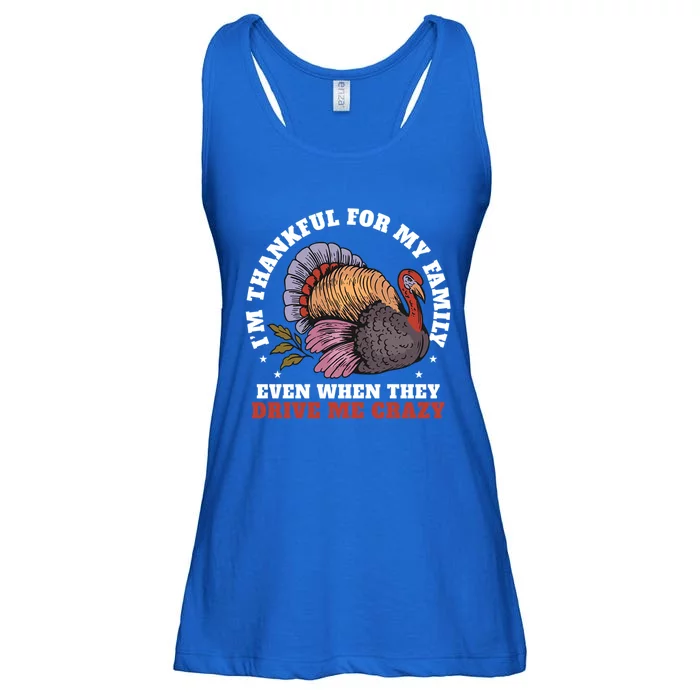 Im Thankful For My Family Funny Saying Thanksgiving Day Gift Ladies Essential Flowy Tank