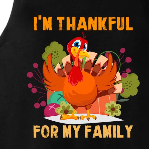 IM Thankful For My Aunt Family Food Therapy Gift Ladies Tri-Blend Wicking Tank