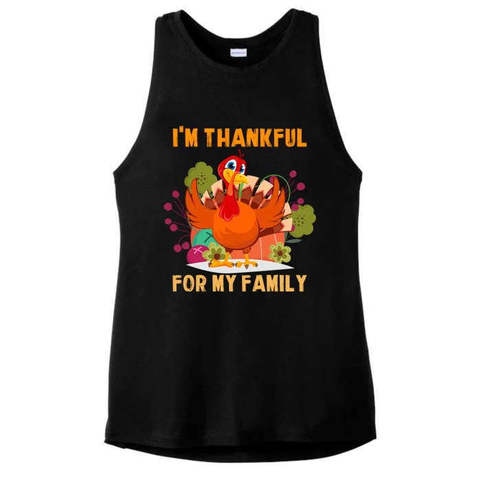 IM Thankful For My Aunt Family Food Therapy Gift Ladies Tri-Blend Wicking Tank