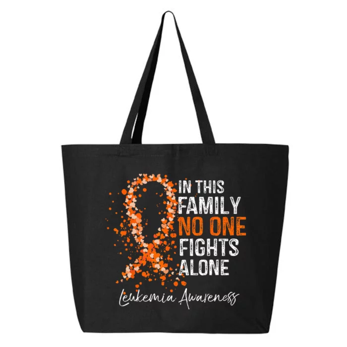 In This Family No One Fights Alone Leukemia Awareness 25L Jumbo Tote