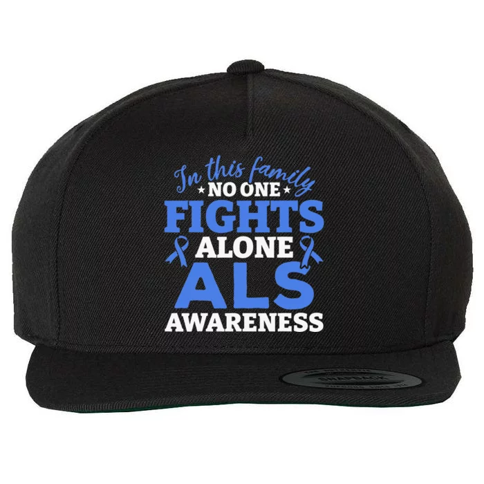 In This Family ALS Awareness ALS Patients ALS Warrior Wool Snapback Cap