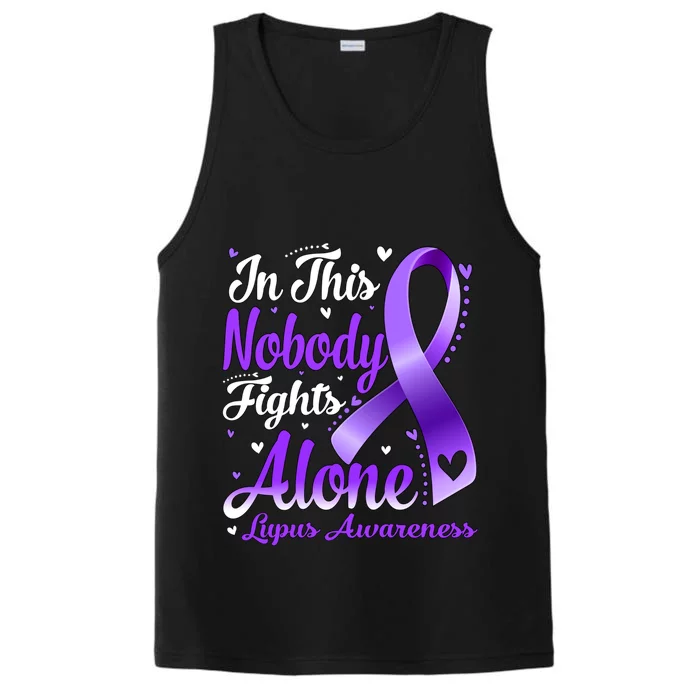 In This Family Nobody Fight Alone Lupus Awareness Great Gift Performance Tank