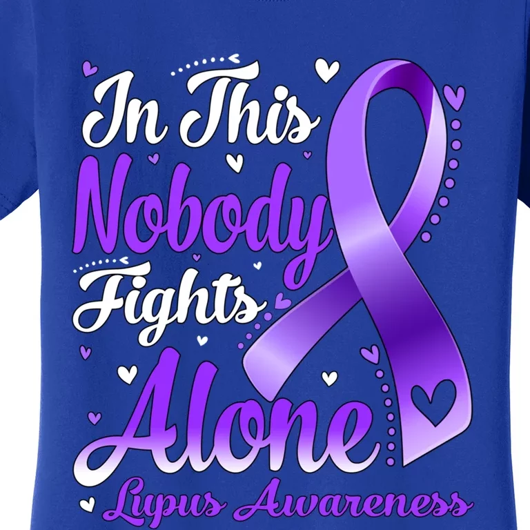 In This Family Nobody Fight Alone Lupus Awareness Great Gift Women's T-Shirt