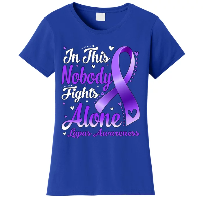 In This Family Nobody Fight Alone Lupus Awareness Great Gift Women's T-Shirt