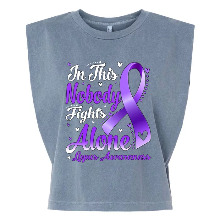 In This Family Nobody Fight Alone Lupus Awareness Great Gift Garment-Dyed Women's Muscle Tee