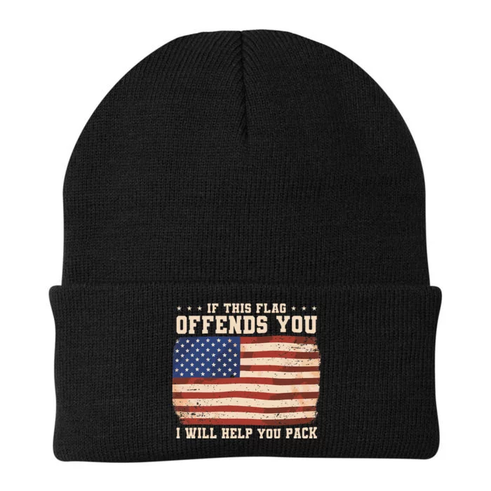 If This Flag Offends You I Will Help You Pack Knit Cap Winter Beanie