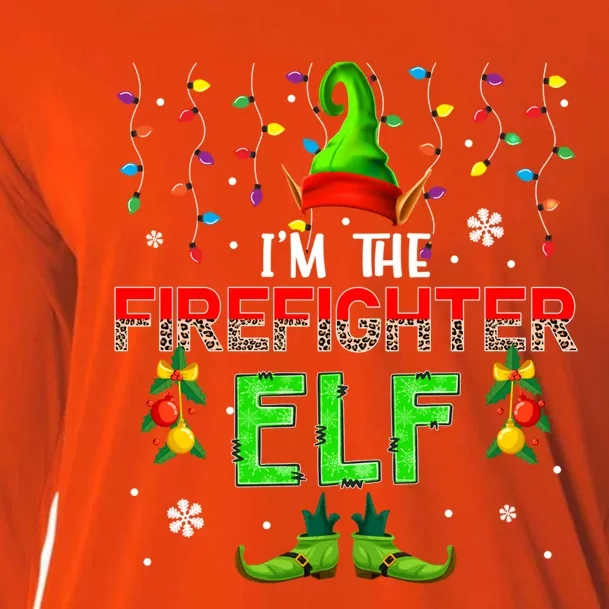 I'm The Firefighter Xmas Leopard Costume Family Gift Cooling Performance Long Sleeve Crew