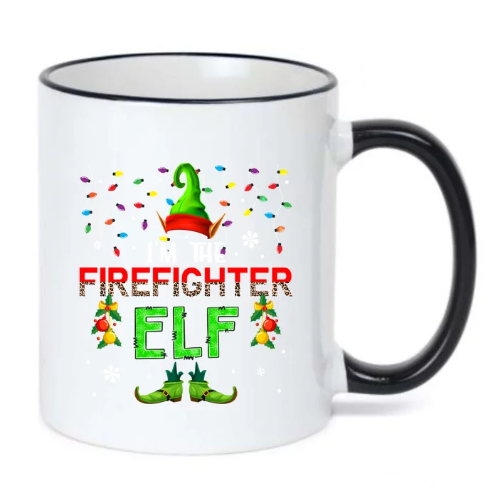 I'm The Firefighter Xmas Leopard Costume Family Gift Black Color Changing Mug