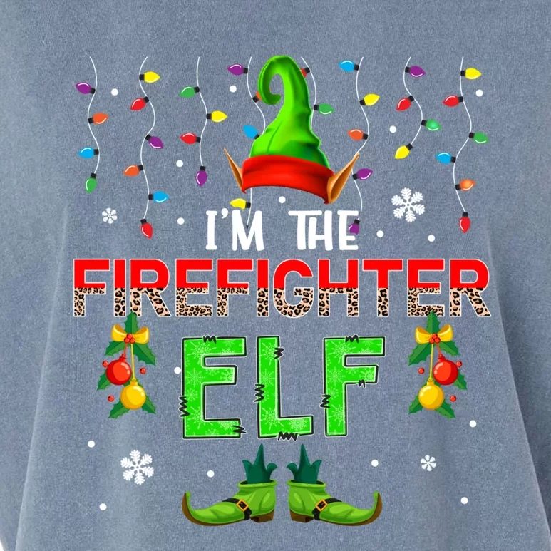 I'm The Firefighter Xmas Leopard Costume Family Gift Garment-Dyed Women's Muscle Tee