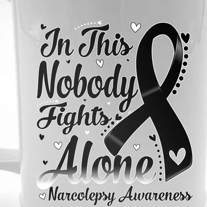 In This Family Nobody Fight Alone Narcolepsy Awareness Cool Gift Front & Back Beer Stein