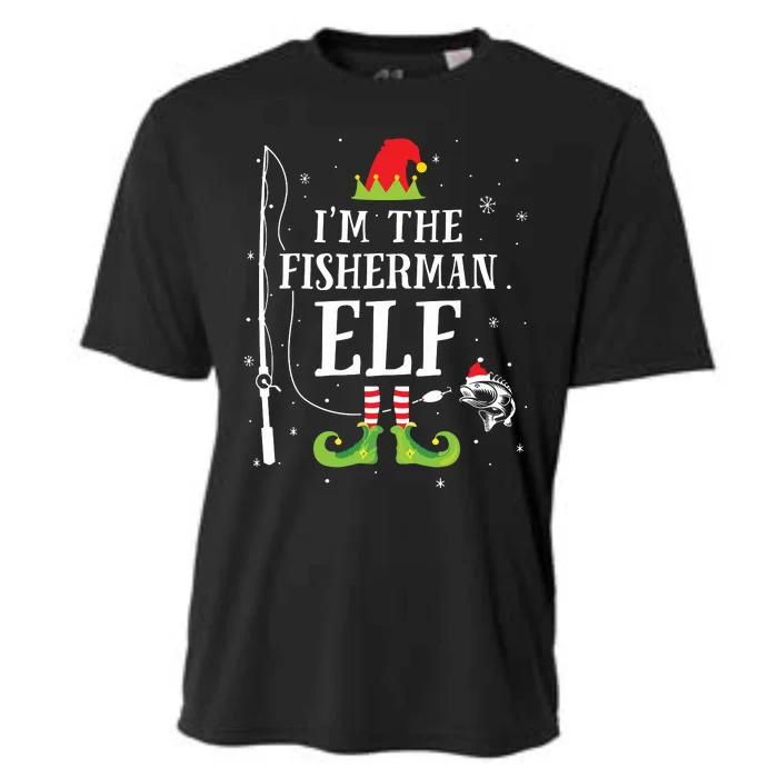 Im The Fisherman Elf Matching Funny Fishing Christmas Xmas Cooling Performance Crew T-Shirt