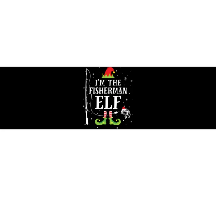 Im The Fisherman Elf Matching Funny Fishing Christmas Xmas Bumper Sticker