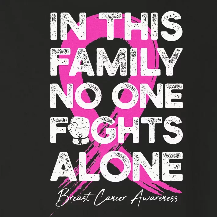 In This Family No One Fight Alone Breast Cancer Warrior Toddler Long Sleeve Shirt