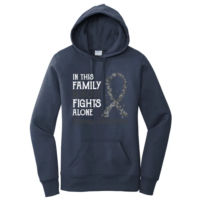 In This Family Nobody Fights Alone Aphasia Gift Women's Pullover Hoodie