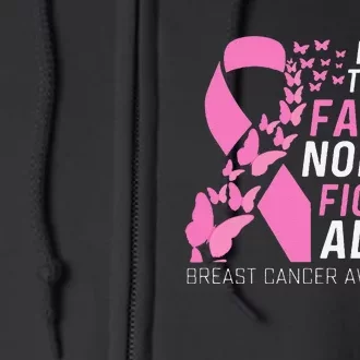 In This Family No Fighting Alone Breast Cancer Awareness Gift Full Zip Hoodie