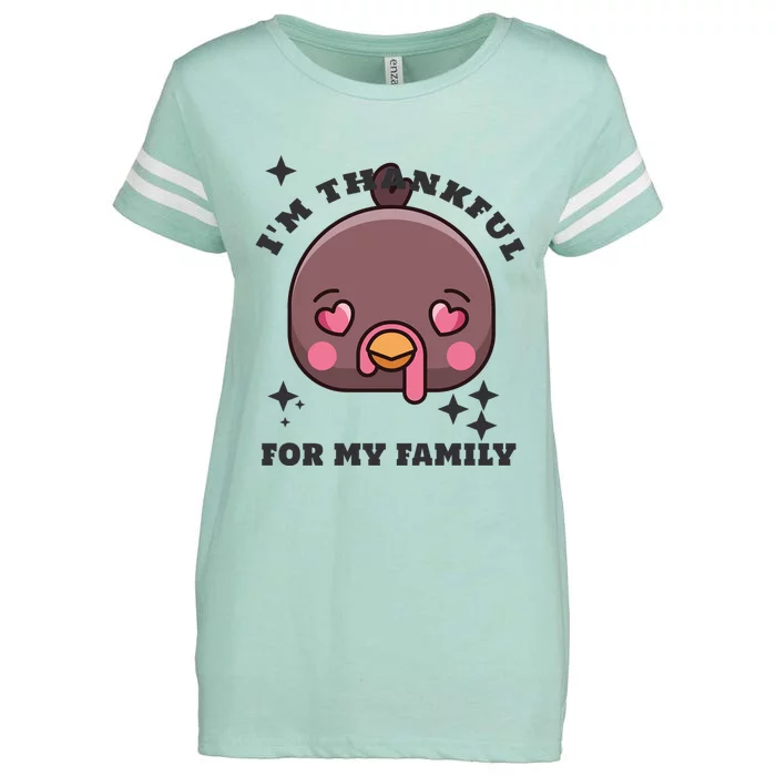 Im Thankful For My Sister Family Smile Face Great Gift Enza Ladies Jersey Football T-Shirt