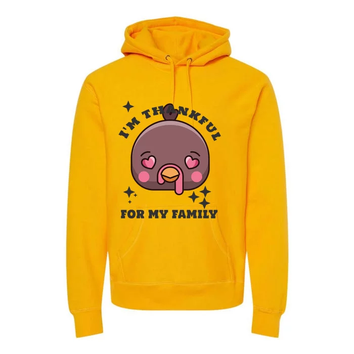 Im Thankful For My Sister Family Smile Face Great Gift Premium Hoodie