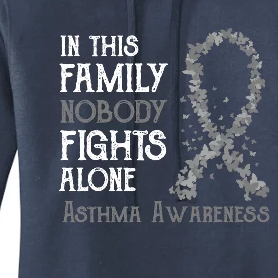 In This Family Nobody Fights Alone Asthma Great Gift Women's Pullover Hoodie