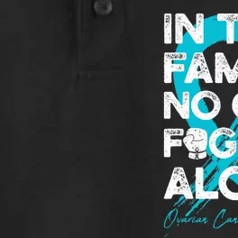 In This Family No One Fight Alone Ovarian Cancer Warrior Dry Zone Grid Performance Polo